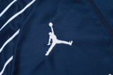25-26 PSG Jordan Royal blue Kids Half Pull Tracksuit #E25154(童装)(半拉链)