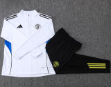 2025-26 Man Utd White Kids Half Pull Tracksuit#E2553(童装)(半拉链)