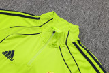 2025-26 RMA Grass green Half Pull Tracksuit #B2545(半拉链）