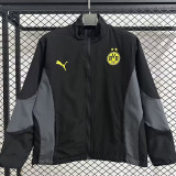 2025-26 Dortmund Grey & Black Double SidedWindbreaker(双面风衣)