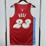 24-25 Grizzlies ROSE #23 Red City Edition Top Quality Hot Pressing NBA Jersey