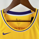 2022-23 Lakers AYTON #5 Yellow Top Quality HotPressing NBA Jersey(圆领）