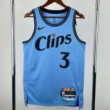 2024-25 Clippers PAUL #3 Blue City Edition Top QualityHot Pressing NBA Jersey