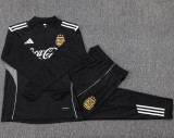 25-26 Argentina Black Kids Half Pull Tracksuit #E25130(童装)(半拉链)