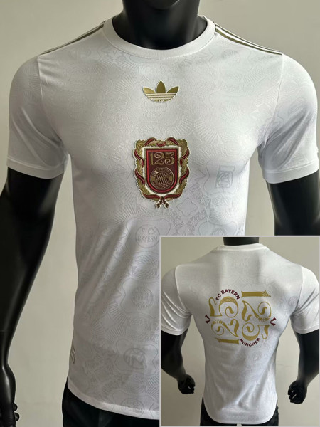 24-25 Bayern White Special Edition Player Version Soccer Jersey (标在中间)