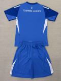 25-26 Bayern Blue Goalkeeper Kids Soccer Jersey