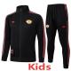2025-26 Man Utd Black Kids Jacket Tracksuit #E2514(童装）