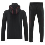 2025-26 River Plate Black Hoodie Jacket Tracksuit