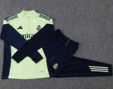 2025-26 RMA Light green Kids Half Pull Tracksuit#E2567(童装)(半拉链)