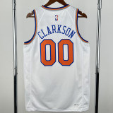 2022-23 KNICKS CLARKSON #00 White Top Quality HotPressing NBA Jersey