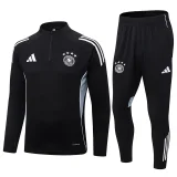 2025-26 Germany Black Half Pull Tracksuit (半拉链）
