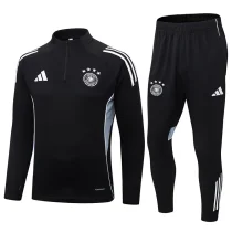2025-26 Germany Black Half Pull Tracksuit (半拉链）