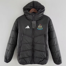 24-25 Newcastle Black Hooded Cotton Coat #棉衣