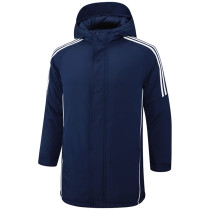 24-25 Royal Blue Hooded Windbreaker Fabric Cotton Coat #G229光板