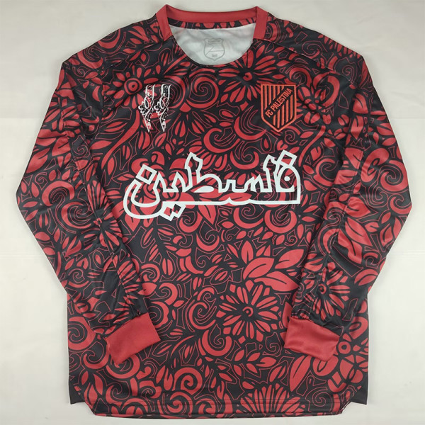 2025-26 Palestine FC Red Long Sleeve Training shirts (阿拉伯文)(长袖)