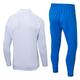 2025-26 RMA White Half Pull Tracksuit (半拉链）