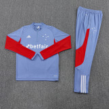 24-25 Cruzeiro Blue grey Half Pull Tracksuit (半拉链)