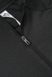 2024 AD Black Kids Half Pull Tracksuit (童装)(半拉链)