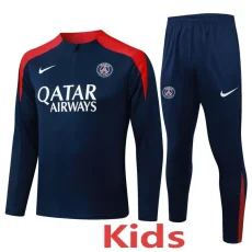 2025-26 PSG Royal blue Kids Half Pull Tracksuit#E2575(童装)(半拉链）
