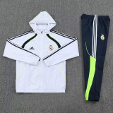 2025-26 RMA White Hoodie Jacket Tracksuit