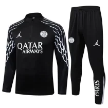 2025-26 PSG Jordan Black Half Pull Tracksuit #B2573(半拉链）