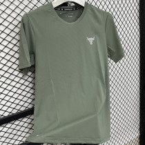 A222 UA Green High Quality Casual T-Shirt #牛头