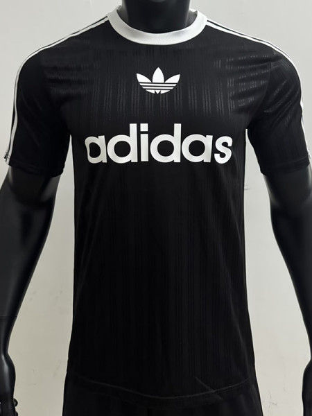 2025 AD Casual Black Player Version Training shirts *三叶草