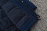 24-25 Sao Paulo Royal Blue Hooded Windbreaker Fabric Cotton Coat #G259