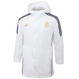 24-25 RMA White Hooded Windbreaker Fabric Cotton Coat #G208(金标)