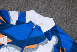 25-26 RMA White blue Kids Half Pull Tracksuit #E25129(童装)(半拉链)