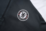 25-26 CHE Dark gray Kids Half Pull Tracksuit #E25135(童装)(半拉链)