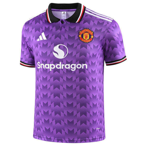 25-26 Man Utd Purple Polo Short Sleeve