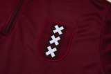 2025-26 Ajax Jujube red Kids Half Pull Tracksuit#E2598(童装)(半拉链)