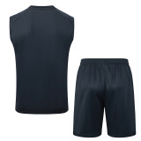 25-26 Argentina Dark gray Tank top and shorts suit#D2584