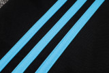24-25 Argentina Black Hoodie Half Pull Tracksuit #F593半拉连帽