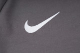 24-25 TOT Dark gray Hoodie Half Pull Tracksuit #F566半拉连帽