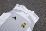 2025-26 RMA Grey white Tank top and shorts suit#D25151