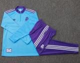 2025-26 RMA Light blue Kids Half Pull Tracksuit#E2519(童装)(半拉链)