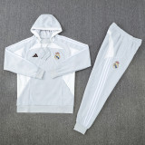 2025-26 RMA White Hoodie Tracksuit (卫衣套装）