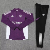 2025-26 Man Utd Purple Half Pull Tracksuit (半拉链）