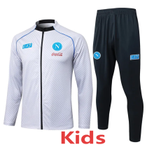25-26 Napoli Light gray Kids Jacket Tracksuit #E25159(童装)