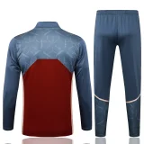2025-26 Sao Paulo Grey Red Half Pull Tracksuit#B2575(半拉链)