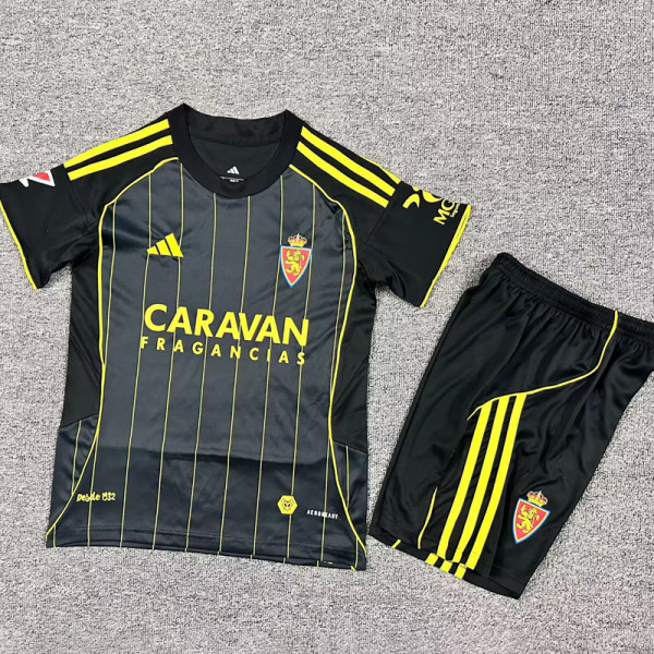2025-26 Zaragoza Away Kids Soccer Jersey