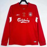2004-2005 LIV Home Long Sleeve Retro Soccer Jersey (长袖)前带字