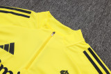 2025-26 RMA Yellow Kids Half Pull Tracksuit #E25114(童装)(半拉链)
