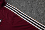 25-26 Ajax Jujube red Half Pul Tracksuit #B2540(半拉链)