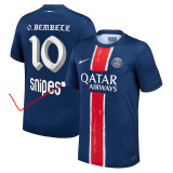 24-25 PSG Home O.Dembélé #10 Fans Soccer Jersey (Snipes) (B-X-R Fonts)