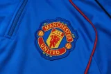 2025-26 Man Utd Fancy blue Kids Half Pull Tracksuit#E25102(童装)(半拉链)