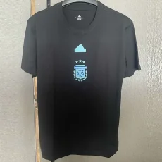 24-25 Argentina Black High Quality Casual T-Shirt
