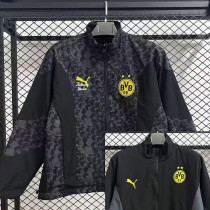 2025-26 Dortmund Grey & Black Double SidedWindbreaker(双面风衣)